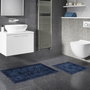 Mijölnir Juego de alfombrillas de baño de algodón 100% Azul oscuro